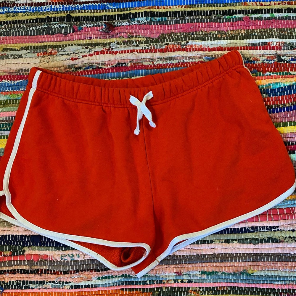 Red Sweatpants Shorts